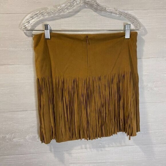 Rewind Women's Tassels Fringed Faux‎ Suede Skirt - Picture 5 of 6